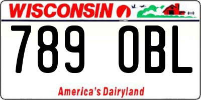 WI license plate 789OBL