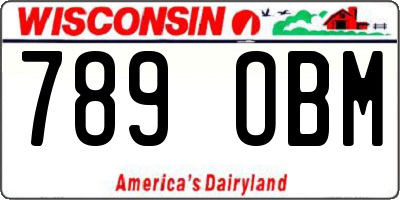 WI license plate 789OBM