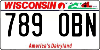 WI license plate 789OBN