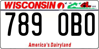 WI license plate 789OBO