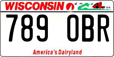 WI license plate 789OBR