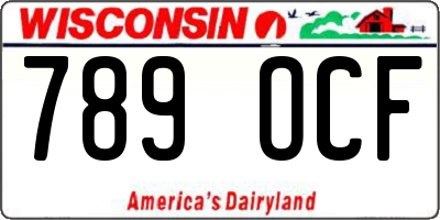 WI license plate 789OCF