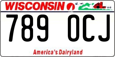 WI license plate 789OCJ