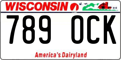 WI license plate 789OCK