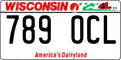 WI license plate 789OCL