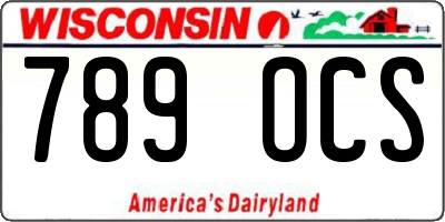 WI license plate 789OCS