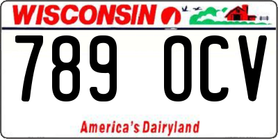 WI license plate 789OCV