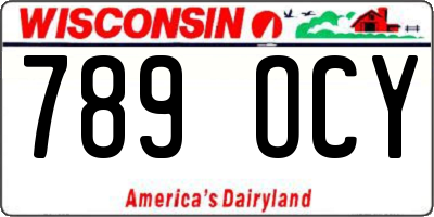 WI license plate 789OCY