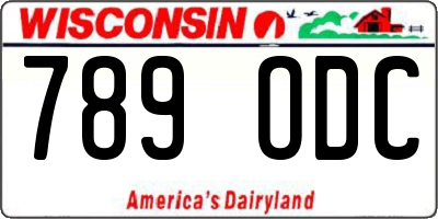 WI license plate 789ODC