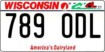 WI license plate 789ODL
