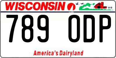 WI license plate 789ODP