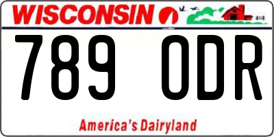 WI license plate 789ODR