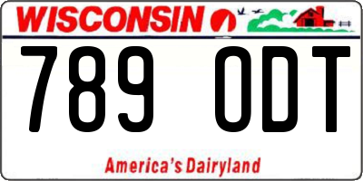 WI license plate 789ODT