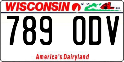 WI license plate 789ODV