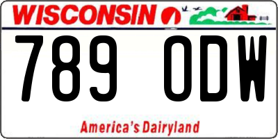 WI license plate 789ODW