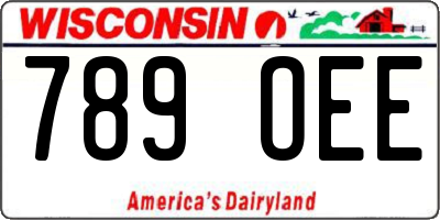WI license plate 789OEE