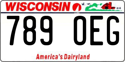 WI license plate 789OEG