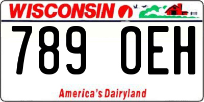 WI license plate 789OEH