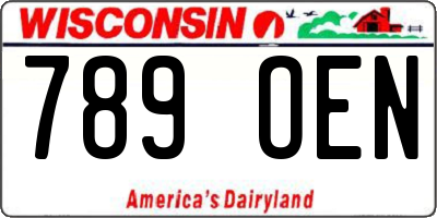 WI license plate 789OEN