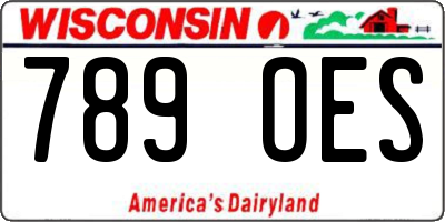 WI license plate 789OES
