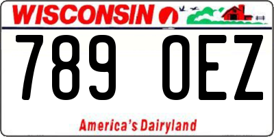 WI license plate 789OEZ