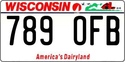WI license plate 789OFB