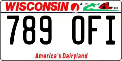 WI license plate 789OFI