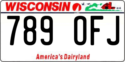 WI license plate 789OFJ