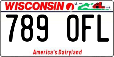 WI license plate 789OFL