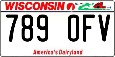 WI license plate 789OFV