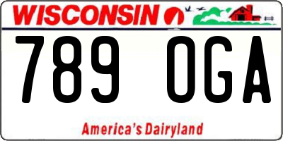 WI license plate 789OGA