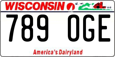 WI license plate 789OGE
