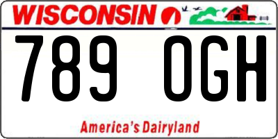 WI license plate 789OGH