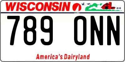 WI license plate 789ONN