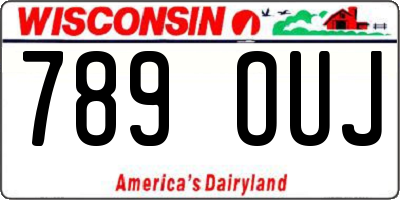 WI license plate 789OUJ