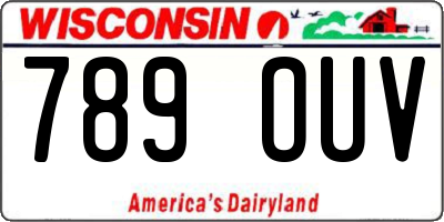 WI license plate 789OUV