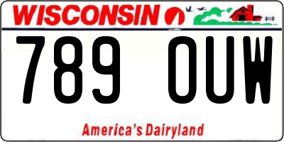 WI license plate 789OUW