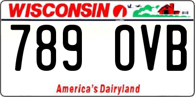 WI license plate 789OVB