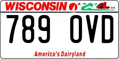 WI license plate 789OVD