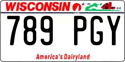 WI license plate 789PGY
