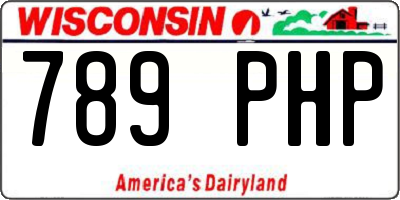 WI license plate 789PHP