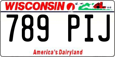 WI license plate 789PIJ