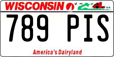WI license plate 789PIS
