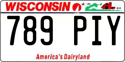 WI license plate 789PIY