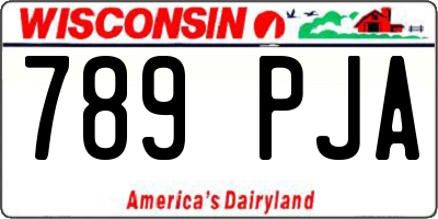WI license plate 789PJA