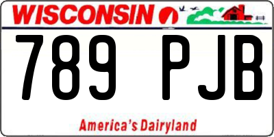 WI license plate 789PJB