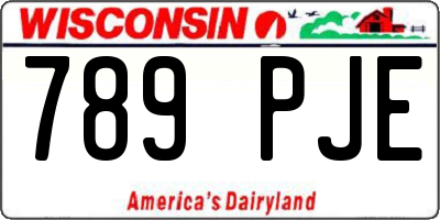 WI license plate 789PJE