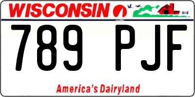 WI license plate 789PJF