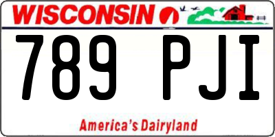 WI license plate 789PJI