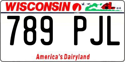 WI license plate 789PJL